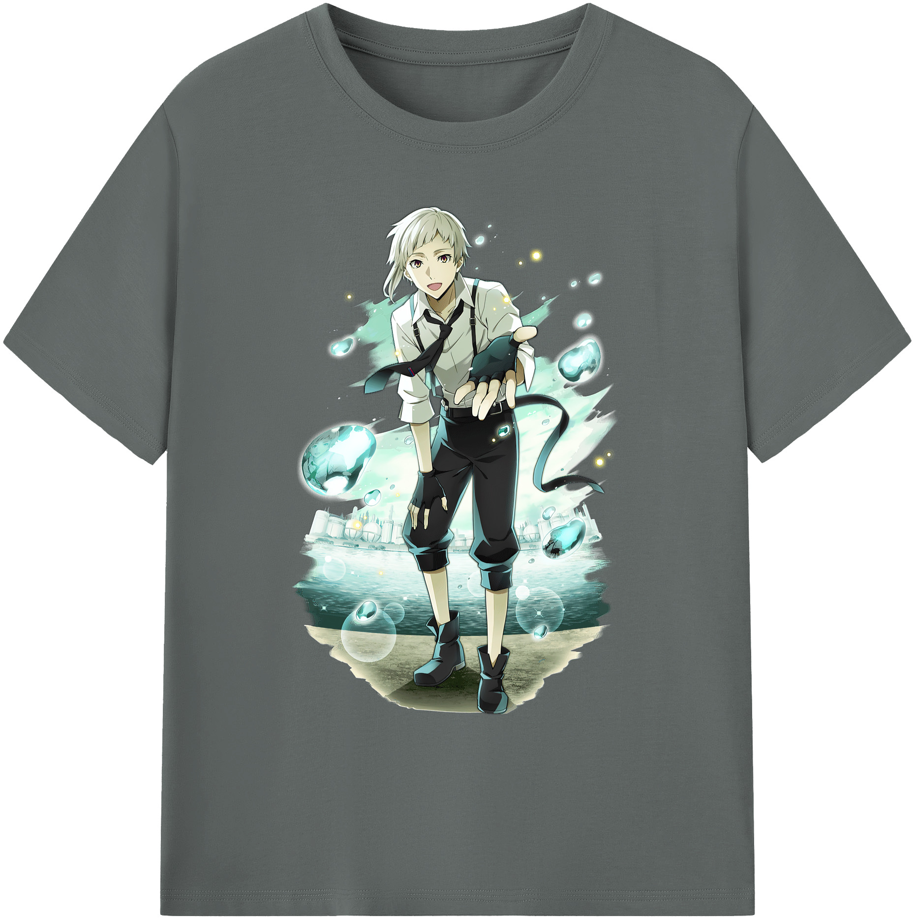 （画像用） 文豪ストレイドッグス Bungo Stray Dogs 綿100％ メンズ半袖Tシャツ｜肌触りやわらか＆通気性